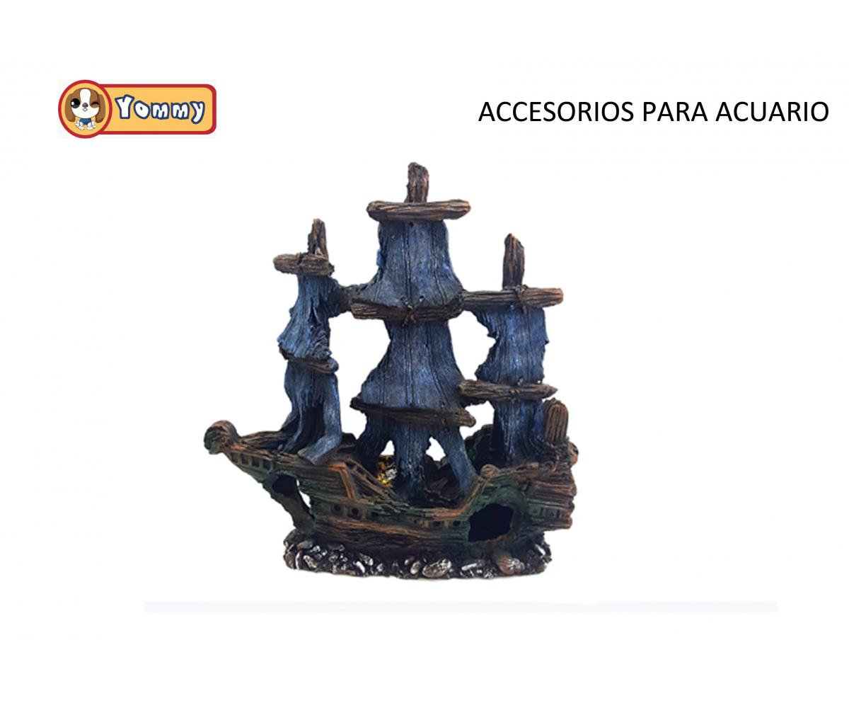 Adorno Barco de resina 15,5*9,5*17 CM para acuario