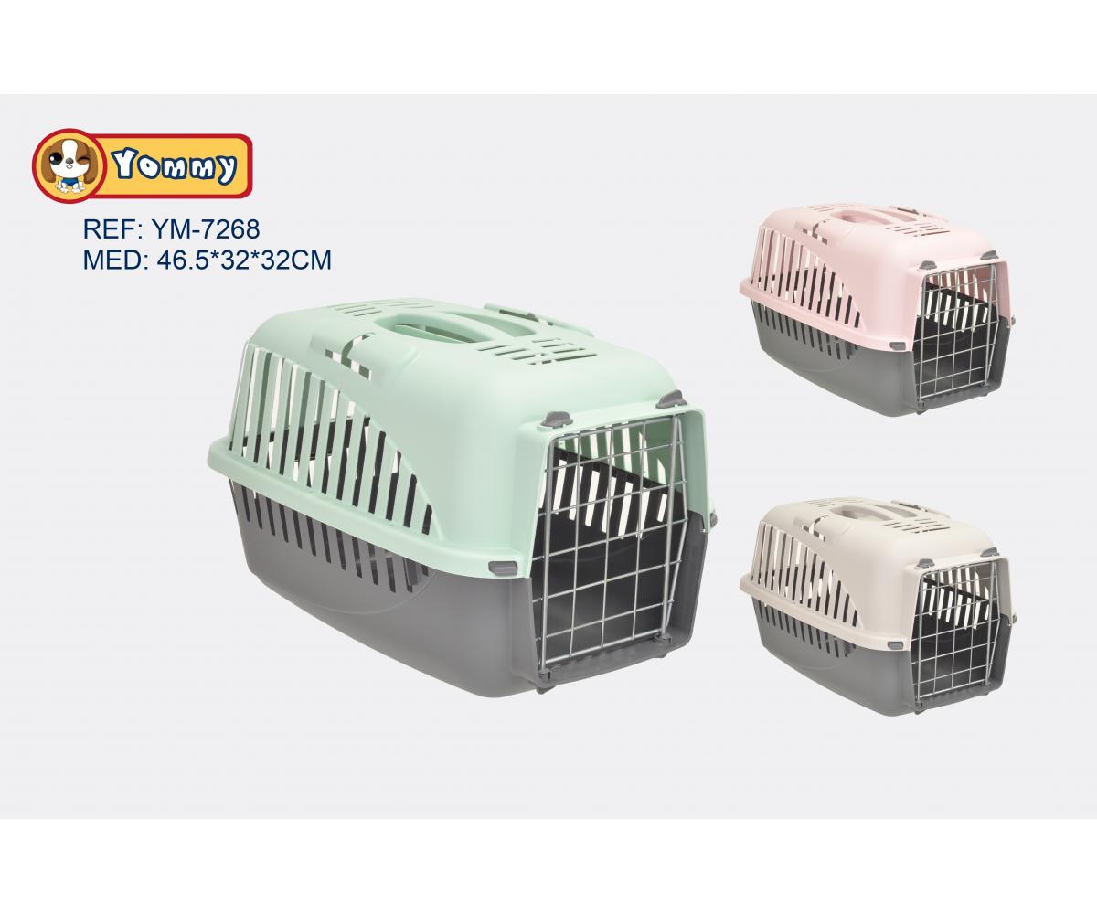 Transportin mascotas-plastico metal  46,5x32x32h