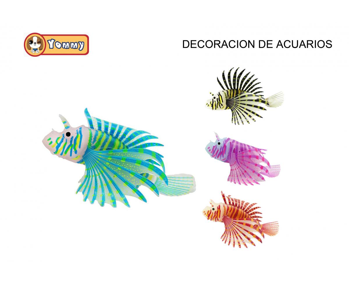Juguete de silicona pez león 10.5*7*8 CM para acuario