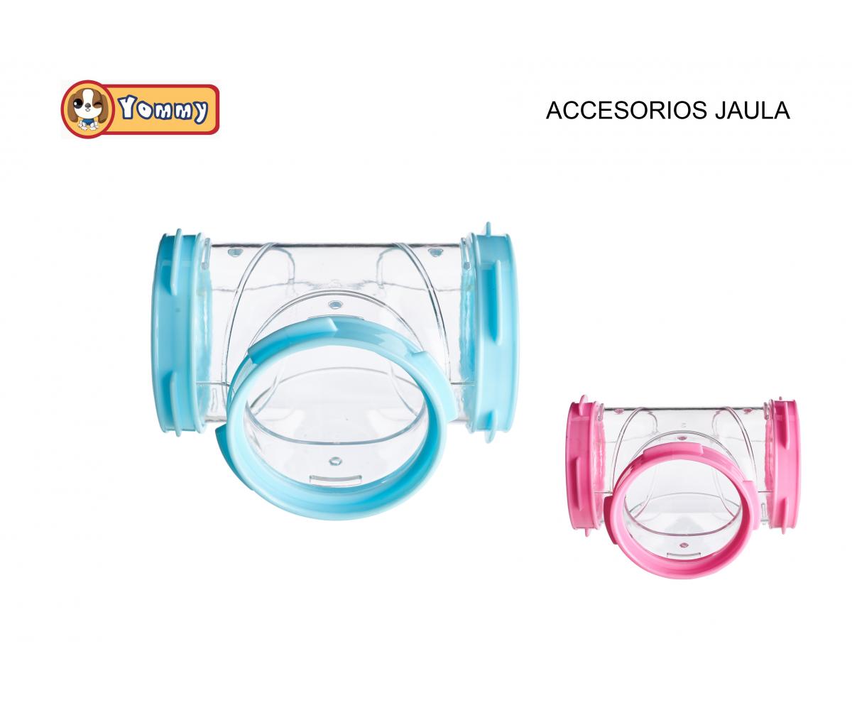 Tubo en t para jaula de hámster 10,2×8,5×6,9 CM φ5,1 CM