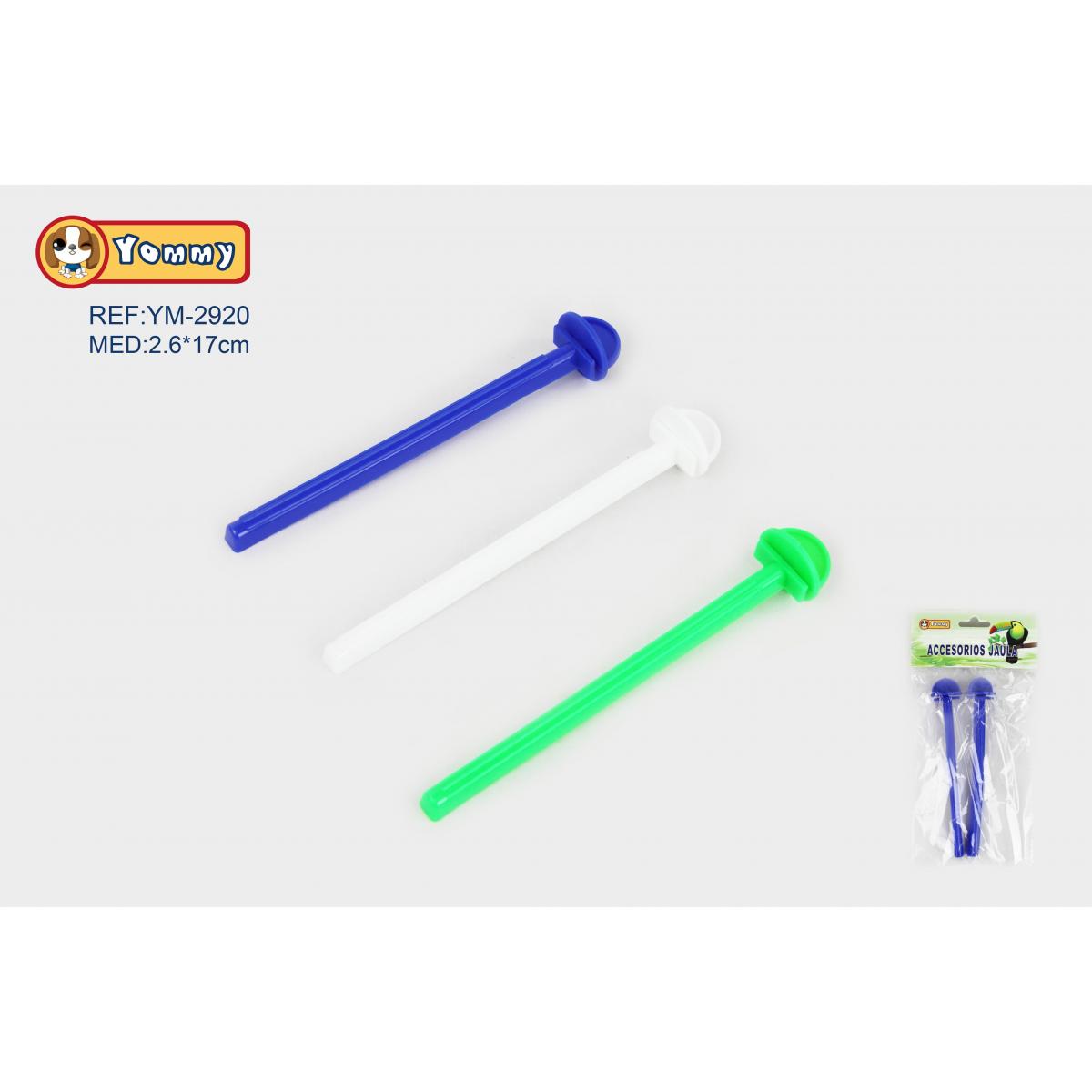 Juguete palitos de plástico 2 uds 2,6*17 CM paraJaula para pájaros