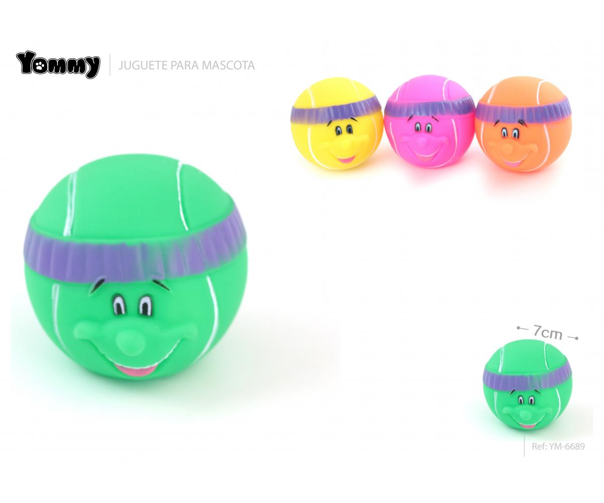 Pelota de tenis de dibujos animados de 7 CM (juguete de vinilo)