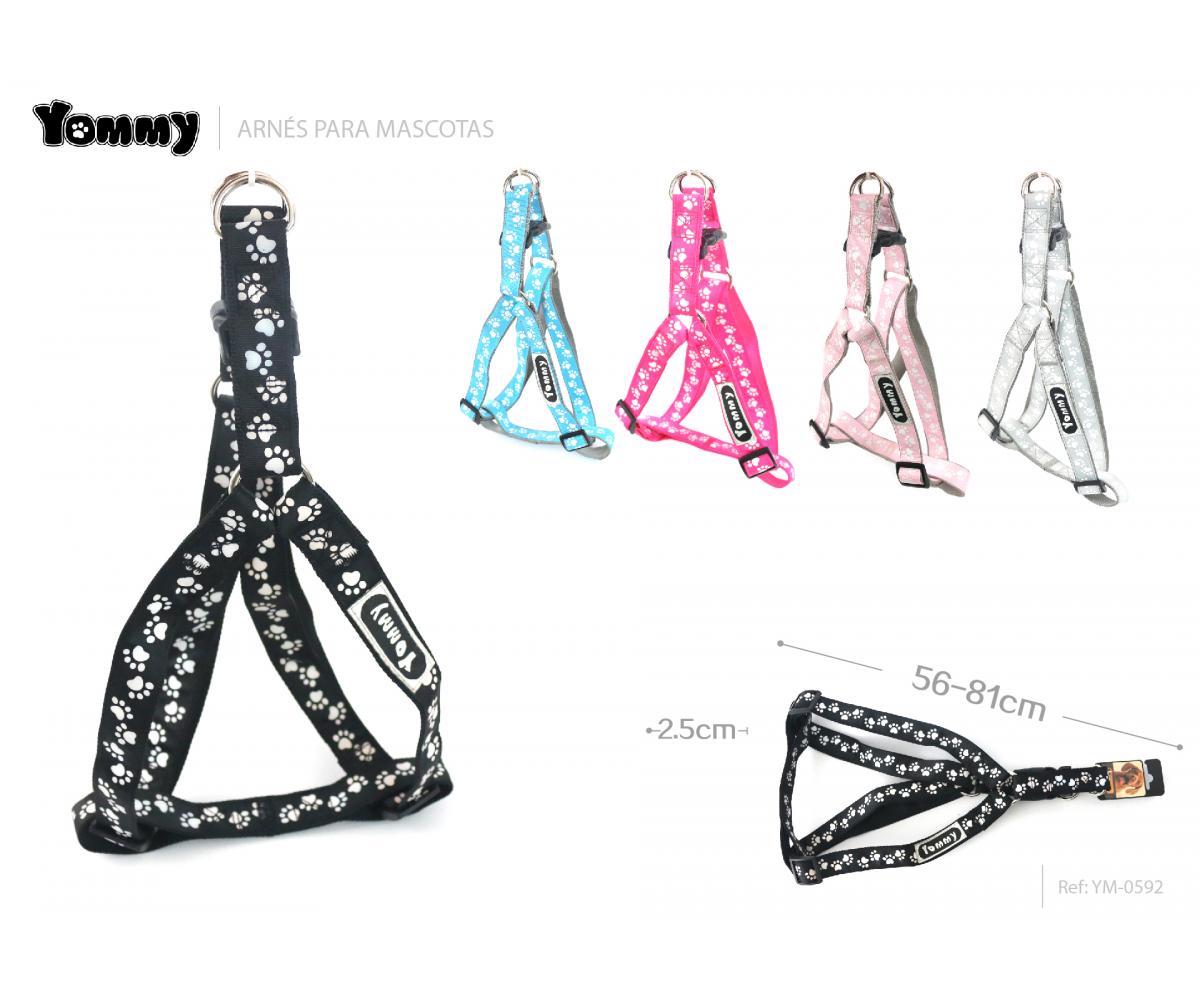 Arnés triangular con estampado de huella