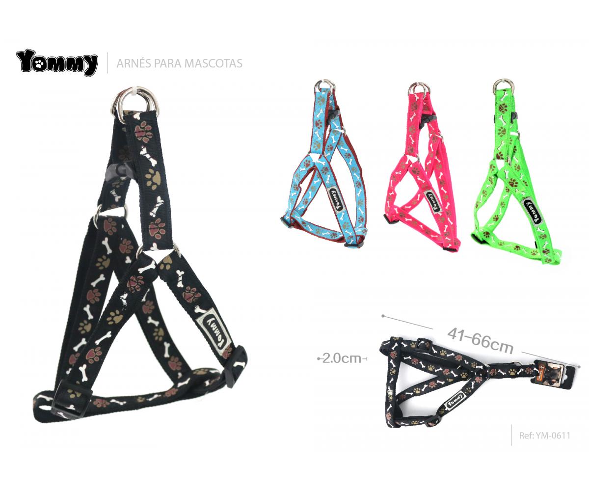 Arnés triangular estampado de hueso y huellas