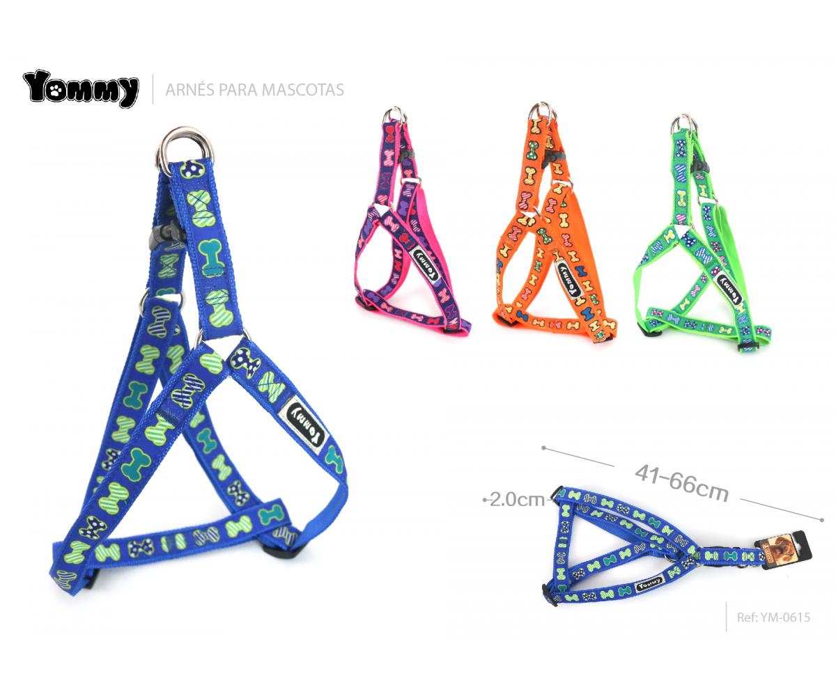 Arnés triangular con estampado de hueso