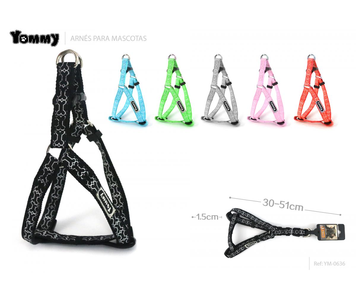 Arnés triangular con estampado de hueso lineal