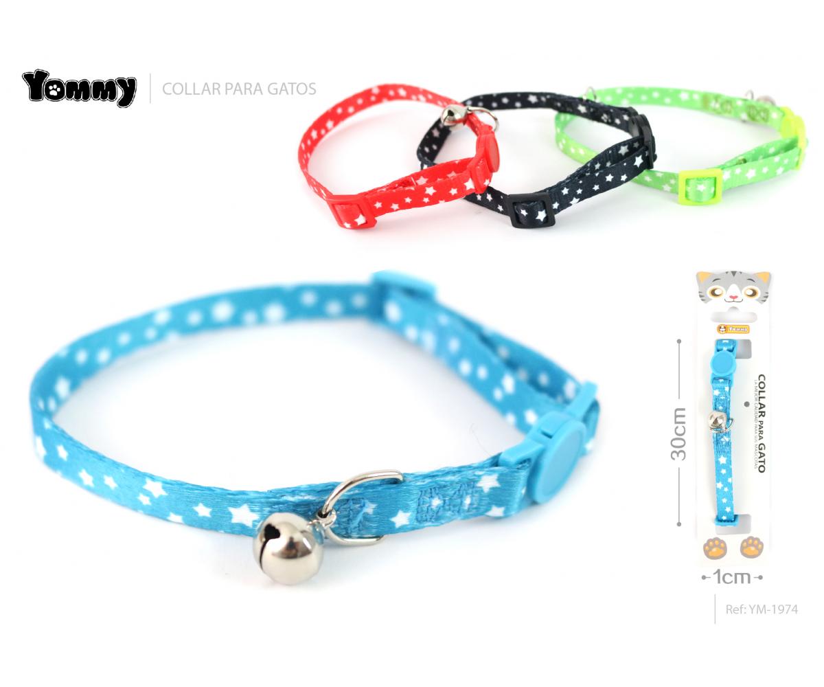 Collar de liberación rápida para gato con cascabel 1.0*30 CM