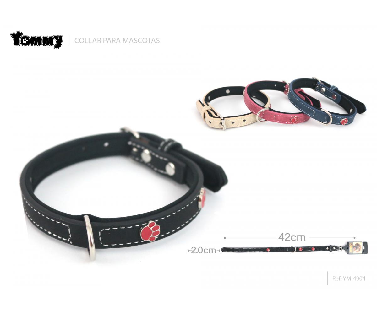 Collar PU huella roja